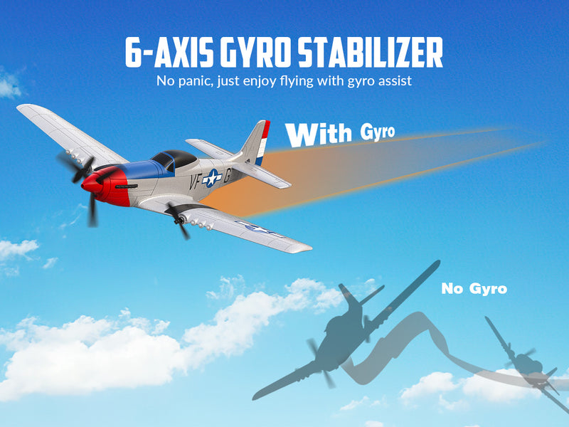 VOLANTEXRC P51 (RTF) 3CH 400mm para principiantes (15.7'') 76207