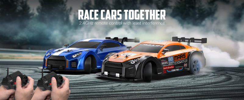 RACENT 1:16 RC Drift Car 4WD 18KM/H, 2 Batteries, Sport Model Toys Vehicle for Kids, Boys, Adults