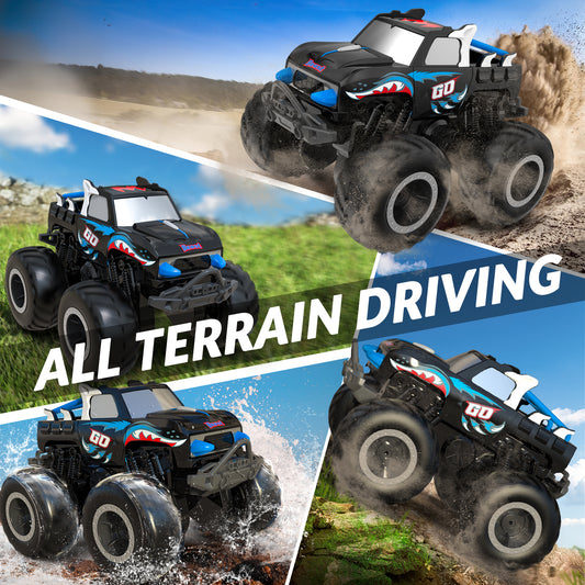 STEMTRON Amphibious Remote Control Car 1:20 All Terrain Off-Road Waterproof RC Monster Truck(Blue）-EXHOBBY LIMITED.