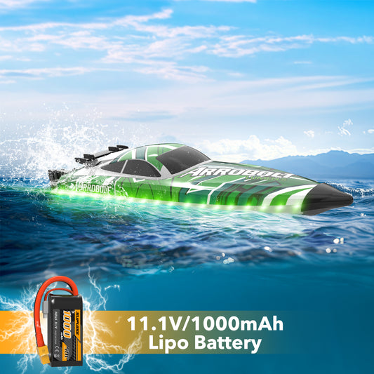 VOLANTEXRC Arrobolt Lumen S Brushless 35+MPH Full Proportional Boat GREEN (79706)