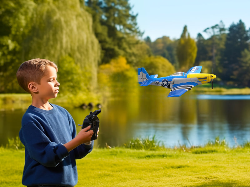 VOLANTEXRC Mustang P51 (RTF) 4CH 400mm with Gyro (15.7'') 76105