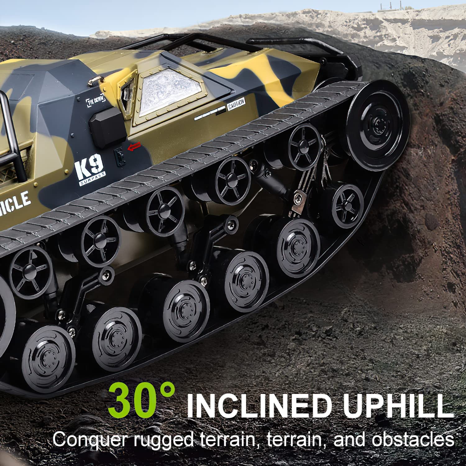 RC Tank 1/12 Escala Control remoto de alta velocidad Tanque todo terreno