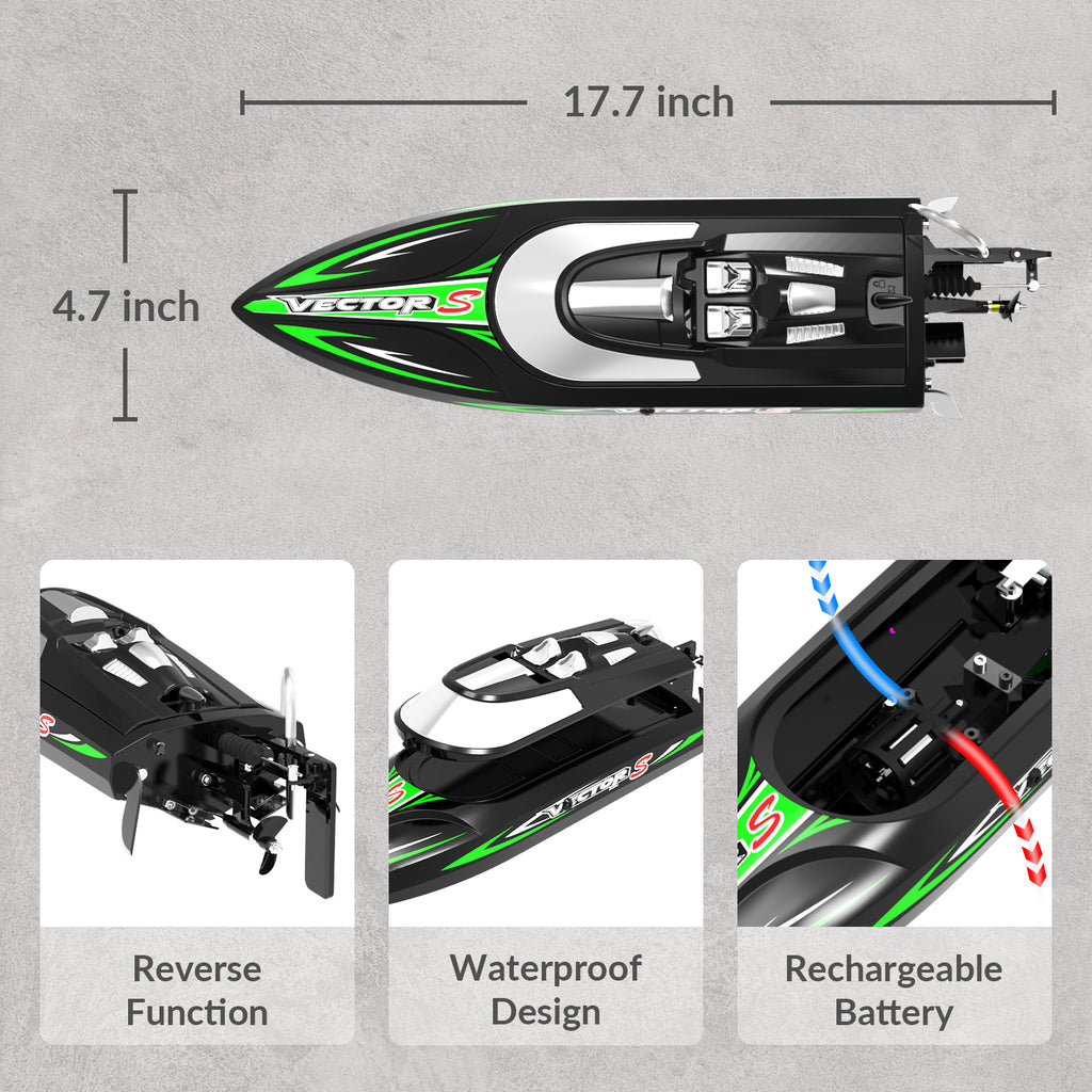 Vector S RC Racing Boat (Brushed/Brushless) | VOLANTEXRC OFFICIAL