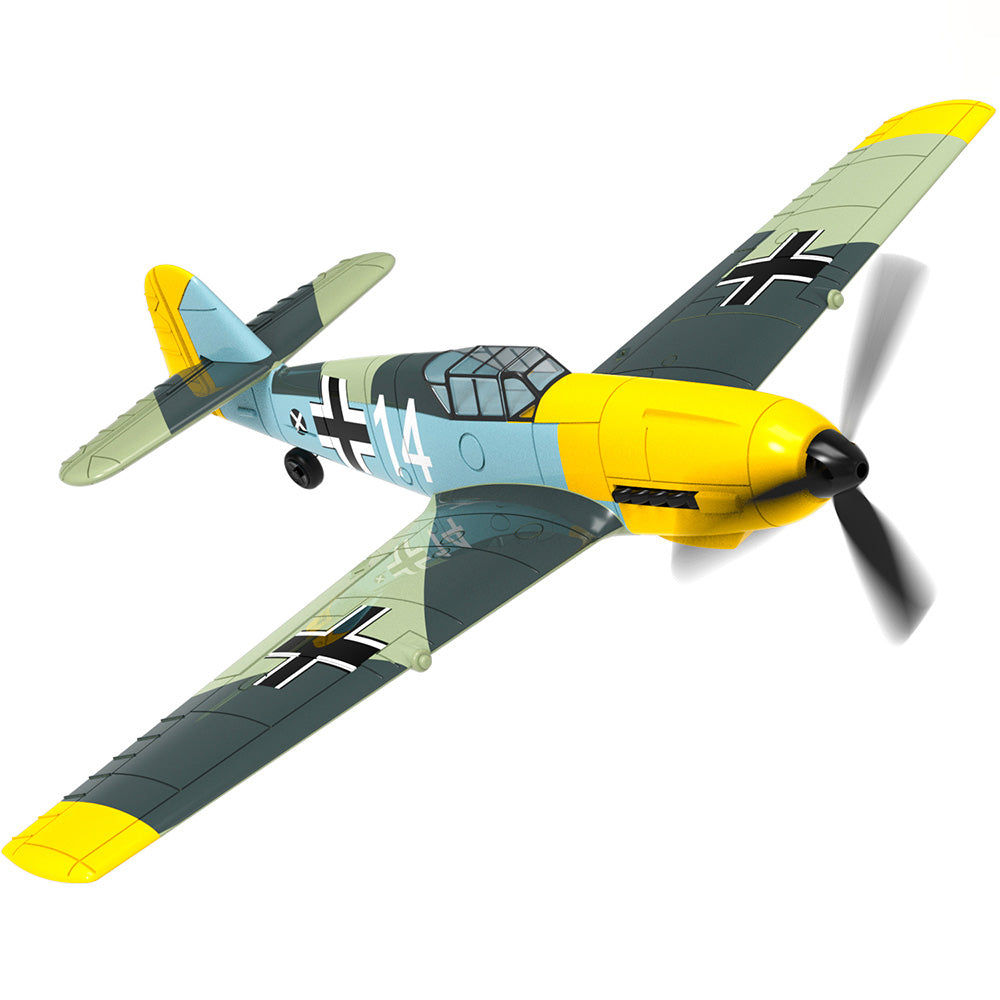 Avião de Controle Remoto com Sistema de Estabilização Xpilot para Crianças  e Adultos, VOLANTEXRC Bf109, Amarelo e Verde - Blumenau