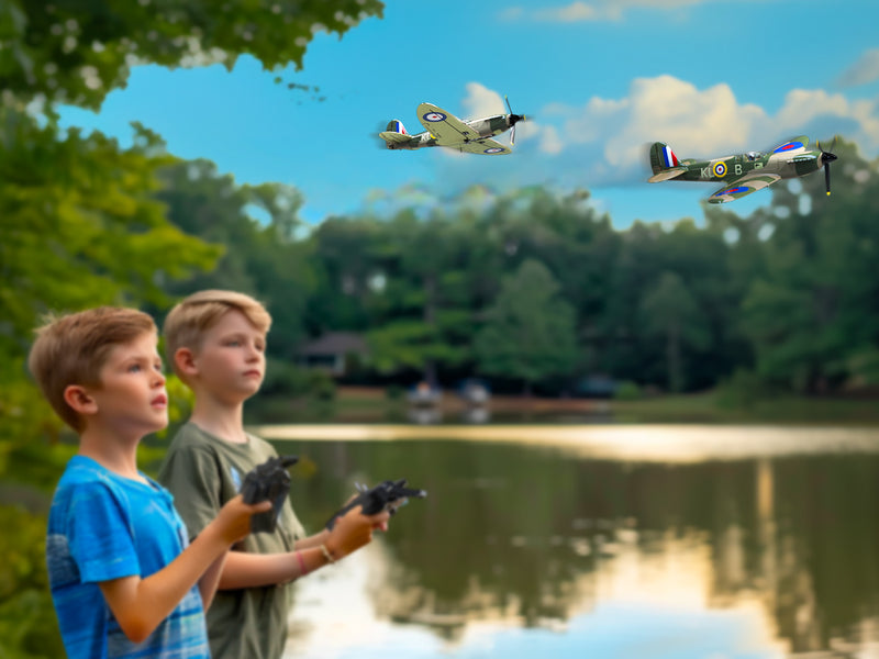 VOLANTEXRC P51D Mustang 4Ch Aviones RC para principiantes con estabilizador Xpilot One-key Aerobatic (761-5) RTF