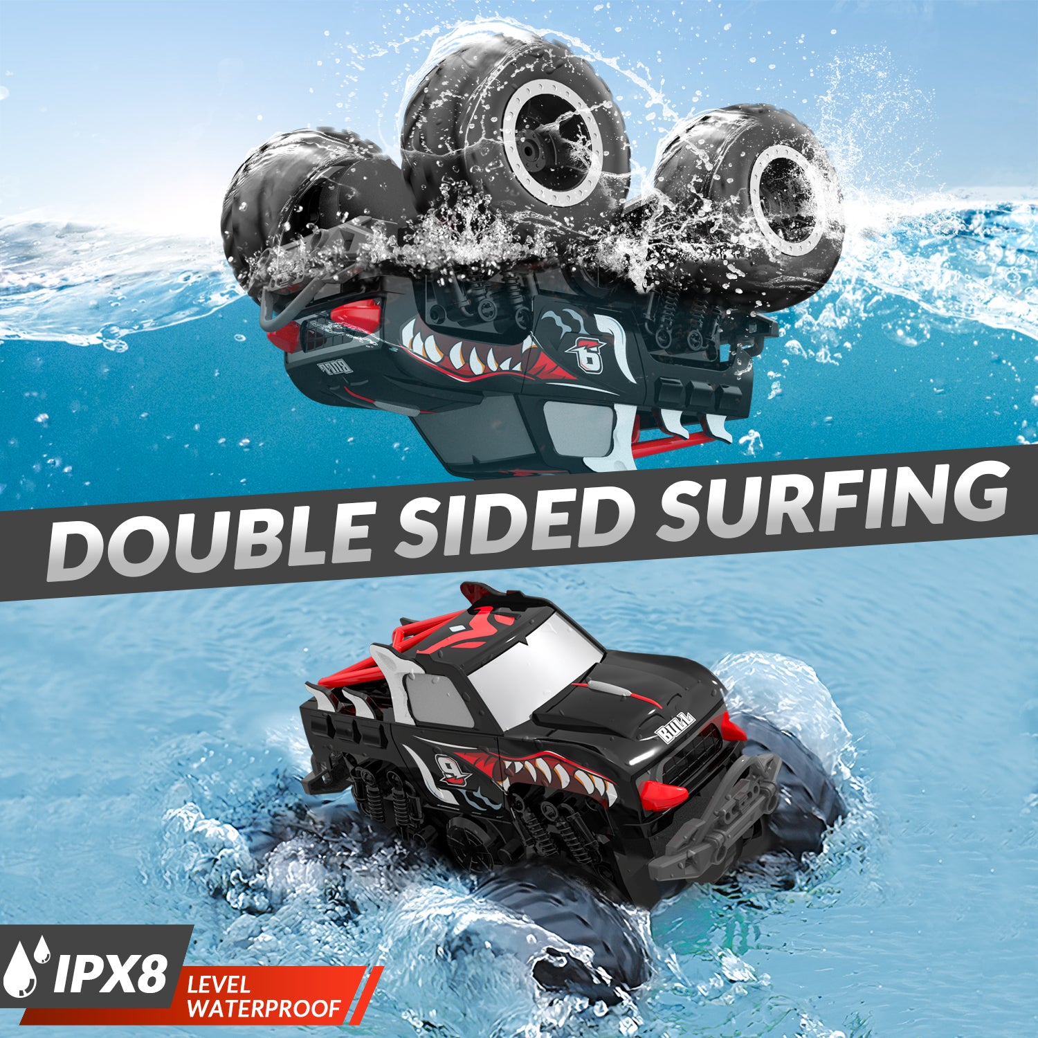 STEMTRON Amphibious Remote Control Car 1:20 All Terrain Off-Road Waterproof RC Monster Truck