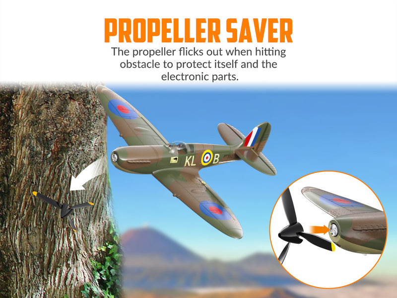 VOLANTEXRC Spitfire (RTF) 4CH 400mm for Beginners (15.7'') 76112