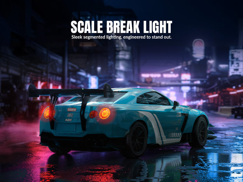 Racent 1:20 RC Drift Car 4Wd, LED Light, 2 baterías azules