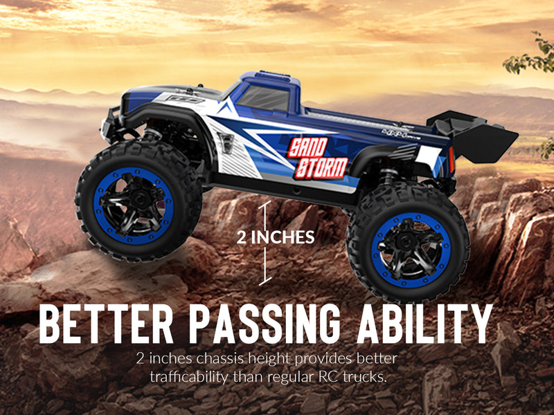RACENT Escala 1:16 SandStorm 30MPH Alta velocidad 4WD 2.4 GHz RC Monster Truck (785-6)