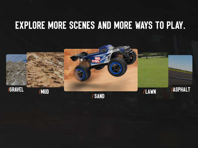 RACENT Escala 1:16 SandStorm 30MPH Alta velocidad 4WD 2.4 GHz RC Monster Truck (785-6)