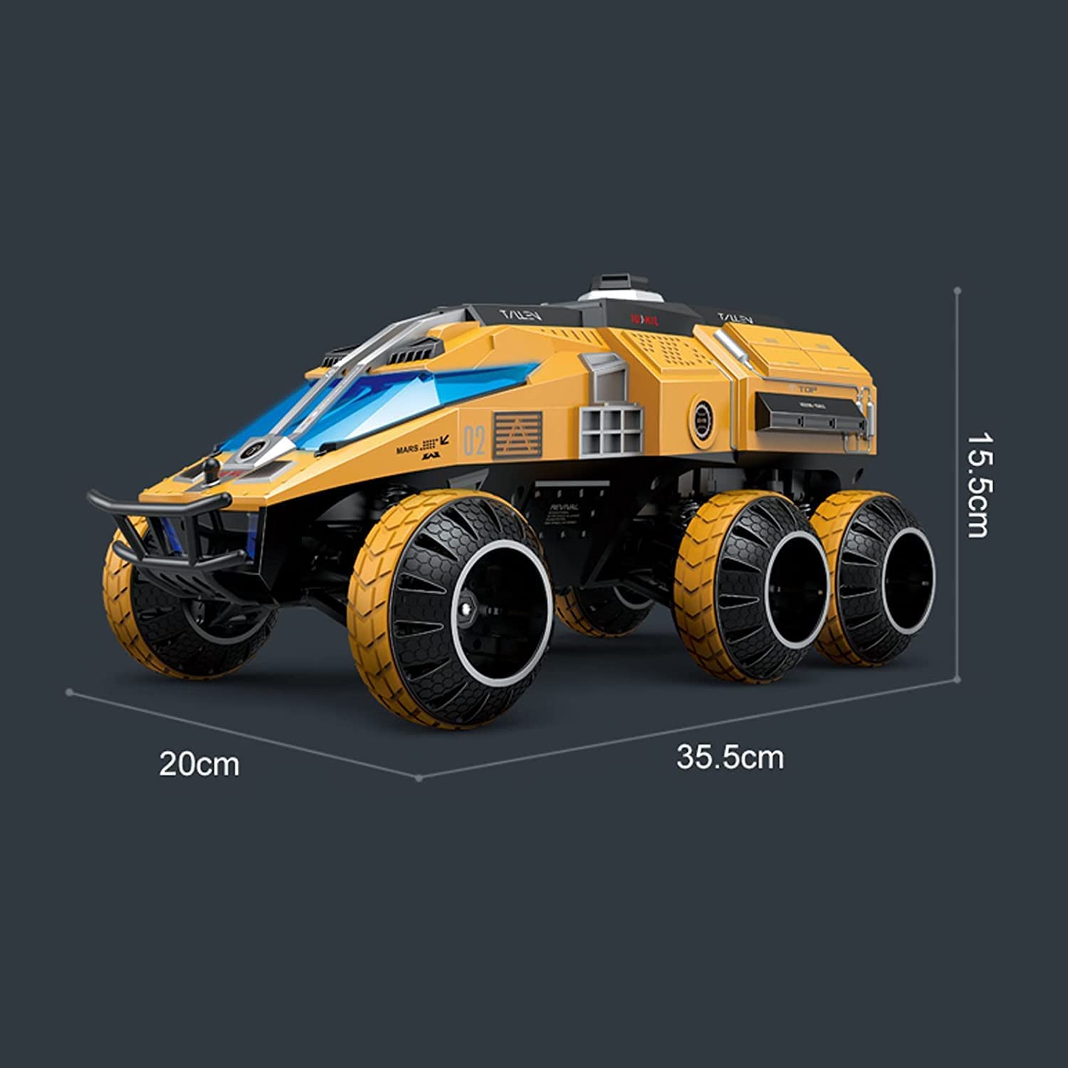 RACENT RC Crawler 1:12 Sale 6X6 2.4GHZ 15kmh Off Road All Terrain Monster Trucks with Colorful Led Lights (Red)