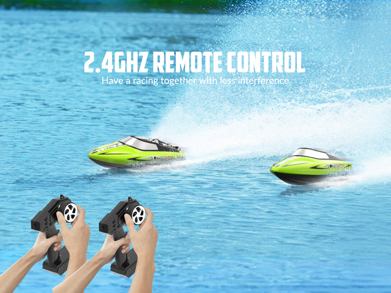 VOLANTEXRC Vector S Barco RC de alta velocidad con función de auto-enderezamiento y marcha atrás para piscina y lago (797-4 verde)