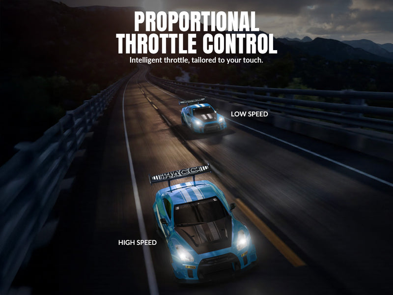 Racent 1:20 RC Drift Car 4Wd, LED Light, 2 baterías azules