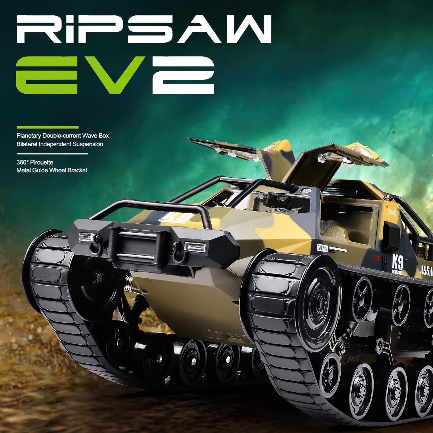 RC Tank 1/12 Escala Control remoto de alta velocidad Tanque todo terreno