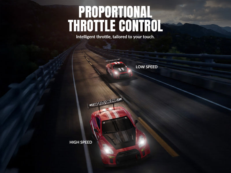 Racent 1:20 RC Drift Car 4Wd, 2 baterías, doble motor rojo