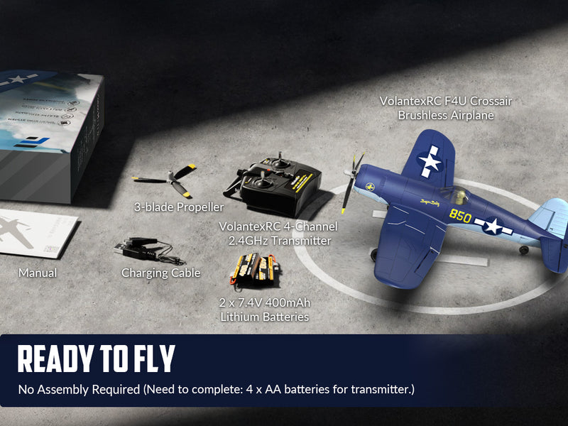 Volantexrc 500 mm Corsair F4U sin escobillas con motor de actualización 76803