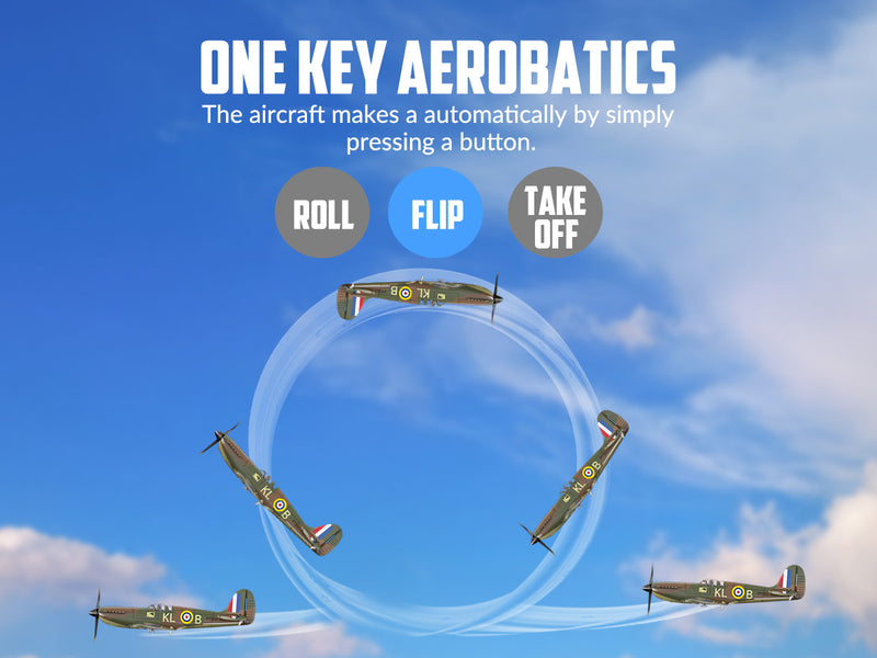 VOLANTEXRC Spitfire (RTF) 4CH 400mm for Beginners (15.7'') 76112