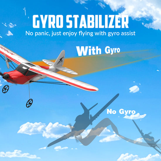VOLANTEXRC Sport Cub 500 4Ch RC Trainer Airplane w- 6-Axis Gyro One-key Aerobatic Park flyer (761-4)RTF.