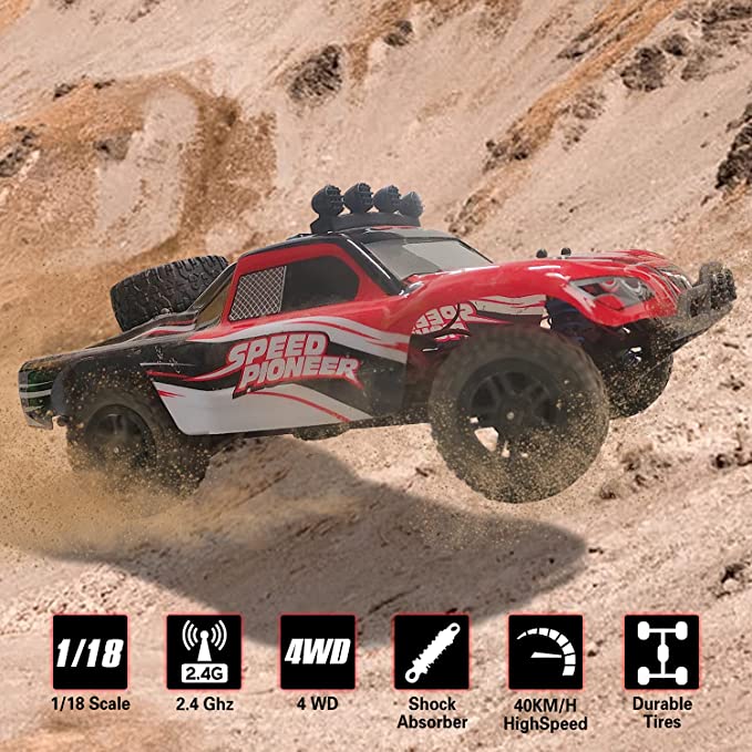 Racent Short Course 30mph High Speed ​​Truck mit Stoßdämpfersystem und spritzwassergeschützter Struktur (785-2) RTR