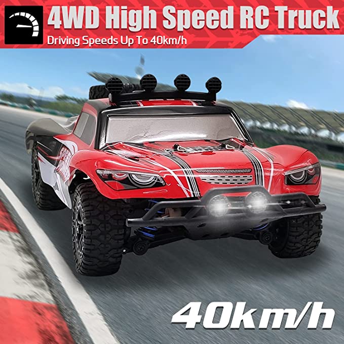 Racent Short Course 30mph High Speed ​​Truck mit Stoßdämpfersystem und spritzwassergeschützter Struktur (785-2) RTR