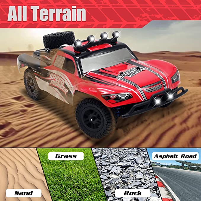 Racent Short Course 30mph High Speed ​​Truck mit Stoßdämpfersystem und spritzwassergeschützter Struktur (785-2) RTR