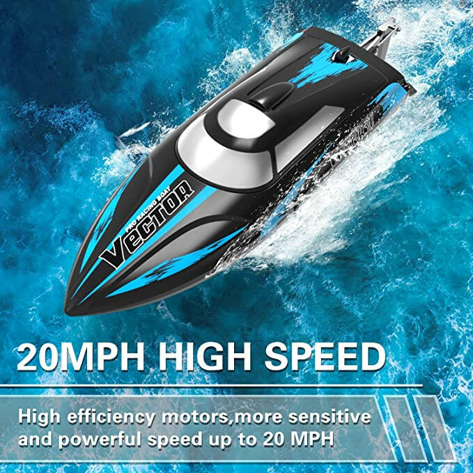 VOLANTEXRC Vector30 Mini Barco de piscina RC autoadrizable para niños y adultos (795-3) RTR Negro