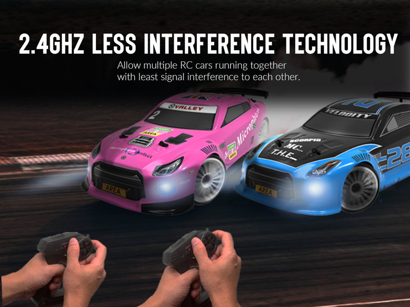 Racent Control remoto Drift Car 2.4Ghz 1:14 Escala RC Sport Racing Cars 4WD RTR Hight Speed ​​RC Vehículo con luces LED