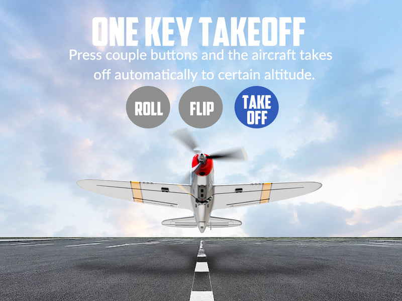 VOLANTEXRC P47 Thunderbolt (RTF) 4CH 400mm con giroscopio (15,7'') 76116