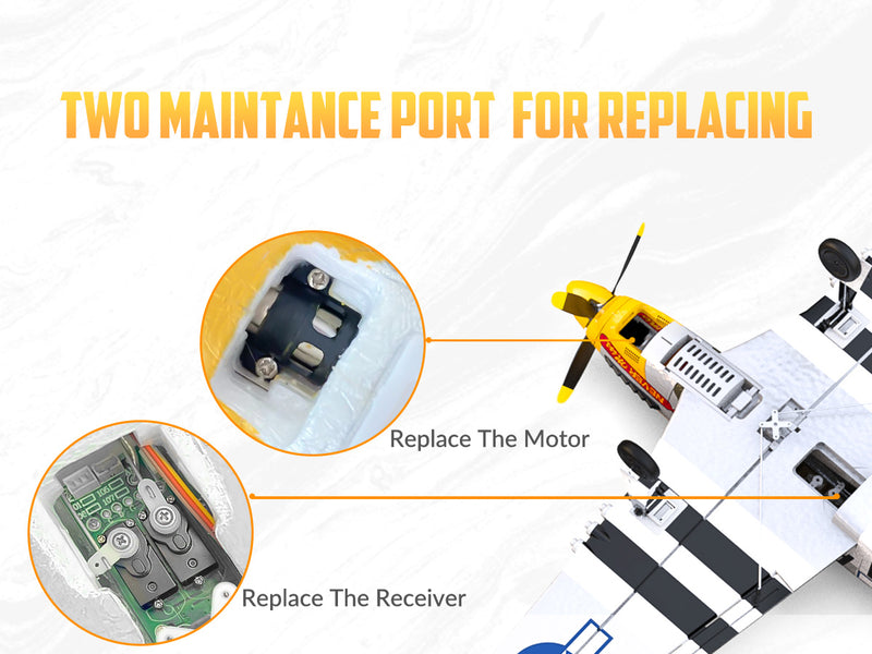 VOLANTEXRC 500mm P-51D Mustang (76802) PNP sin radio, batería y cargador