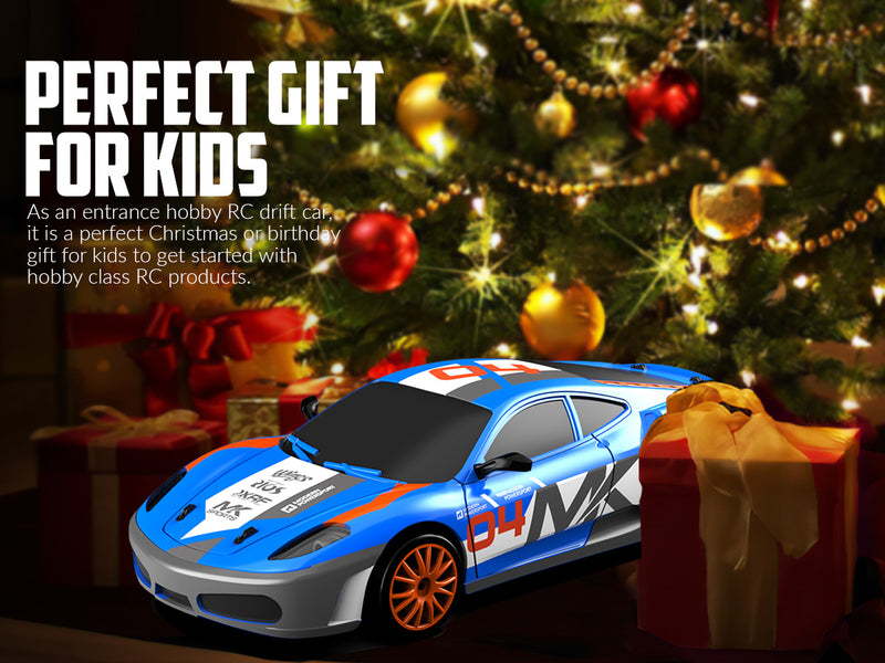 RACENT Speedster: 1:24 RC Car, 10MPH, LED, Drift Wheels