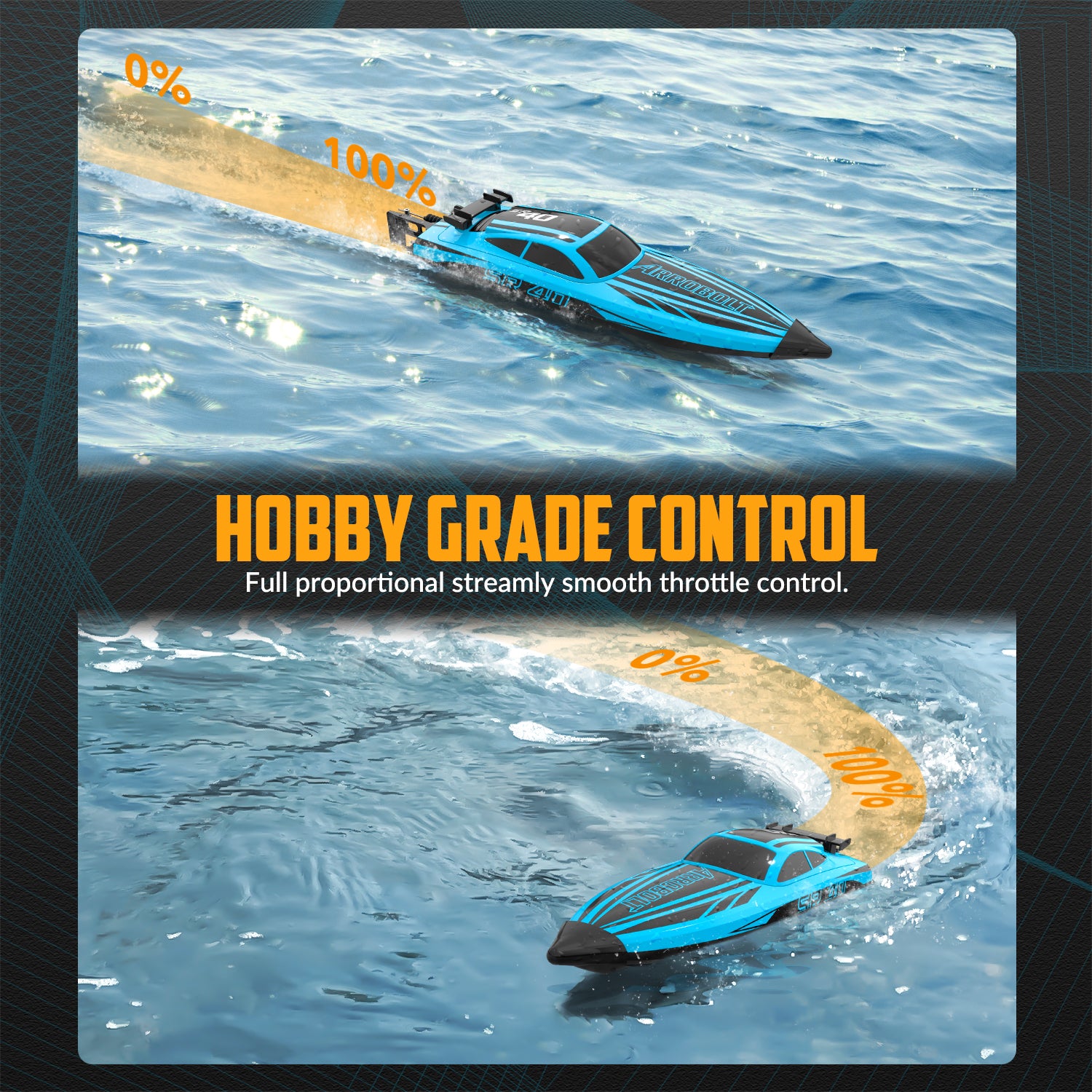 Arrobolt SR40 Brushless 30+MPH Fast RC Boat (79705)--EXHOBBY