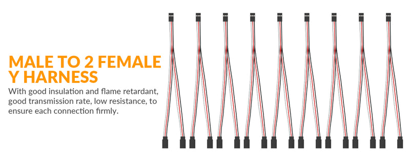 9pc C-Y Line Servo Extension Cables for RC Models