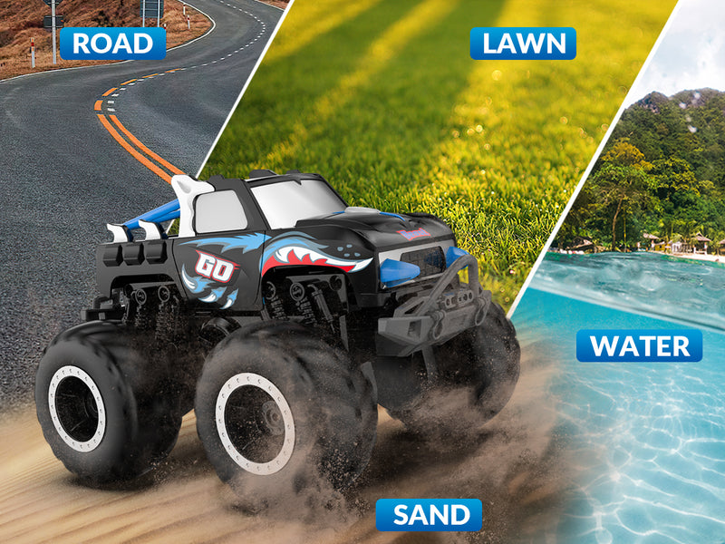STEMTRON Amphibious (RTR) 1:20 Monster Truck Blue For 3-8 Year Kids 916BB2