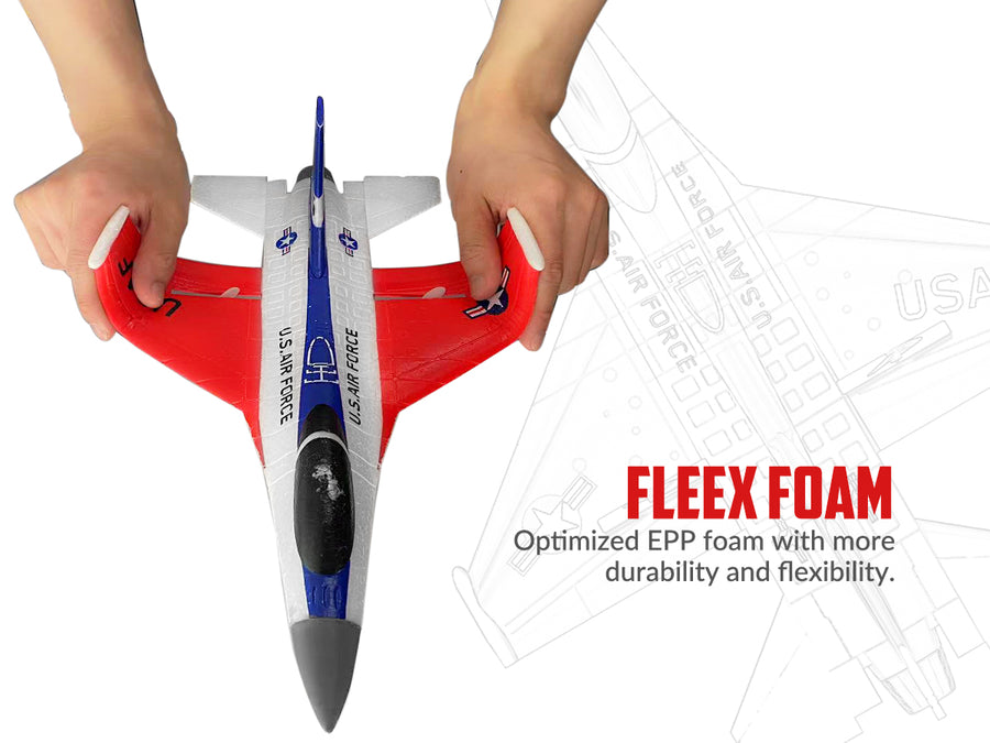 VOLANTEXRC RC Fighter Jet F16 Falcon with Cool Lights - EXHOBBY