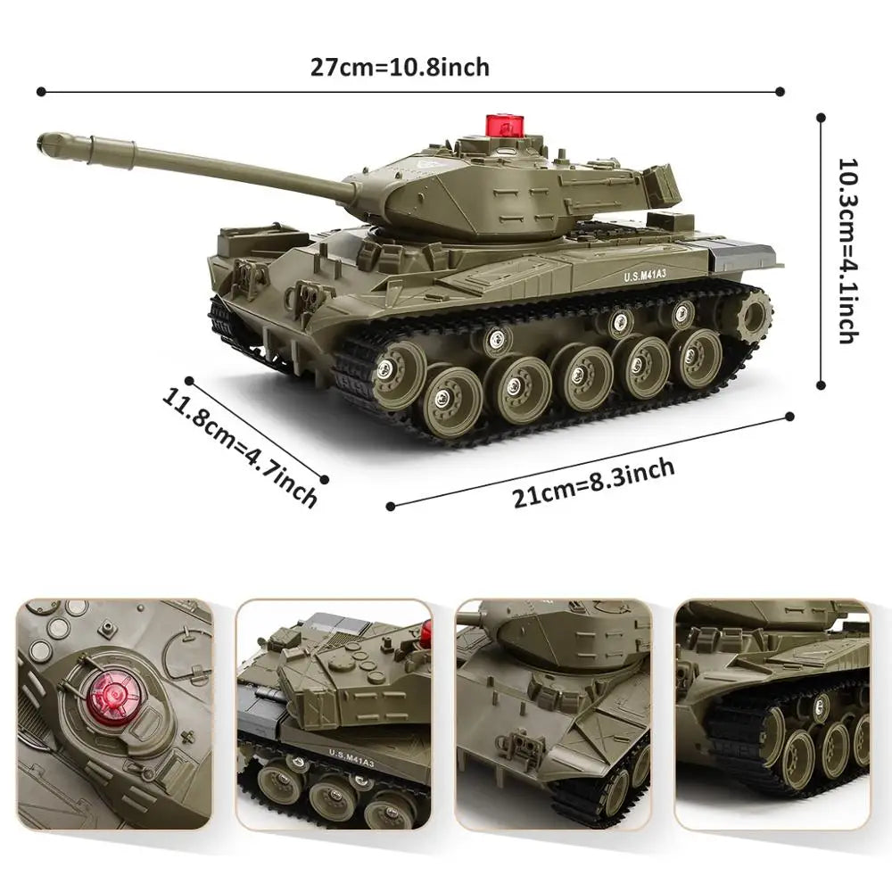 Q85 RC Tank Model, 2.4G Remote Control Programmable Crawler Tank, Sound Effects Military Tank 1/30 RC Car Toy for boys