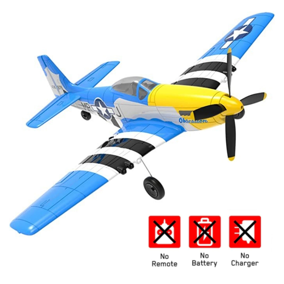 VolantexRC P51D Mustang WWII Airplane PNP with Xpilot System - EXHOBBY