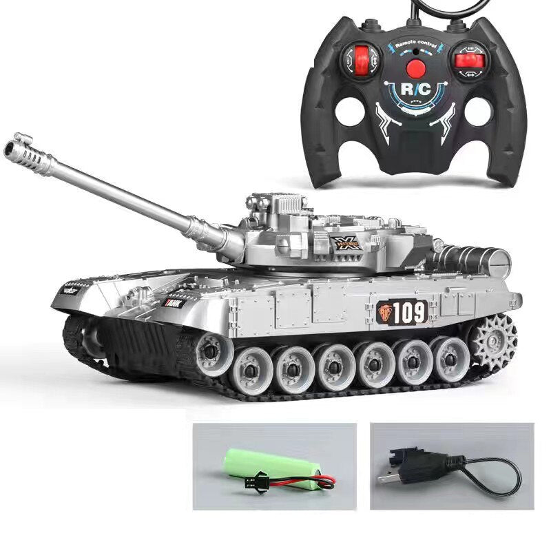 RC Tank 7Ch 2.4G 1/30 Remote Control Crawler Tank Model World War Military Truck Simulation sound Tiger Toys for Boys Kids Gifts