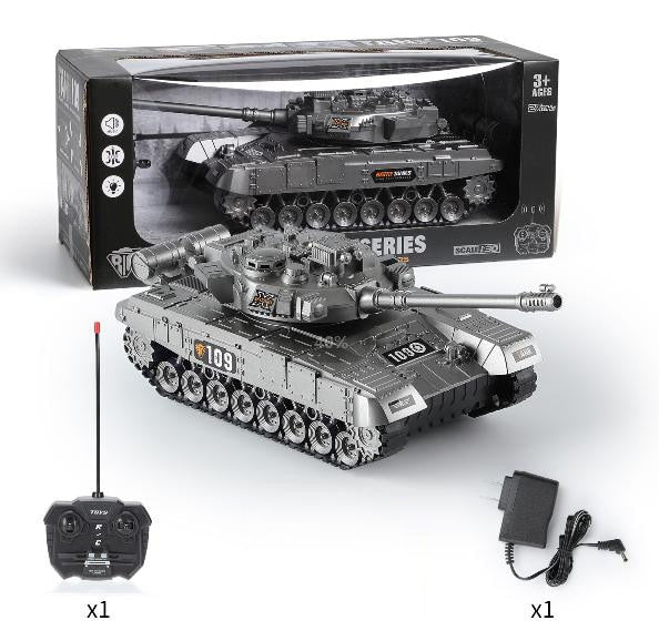 RC Tank 7Ch 2.4G 1/30 Remote Control Crawler Tank Model World War Military Truck Simulation sound Tiger Toys for Boys Kids Gifts
