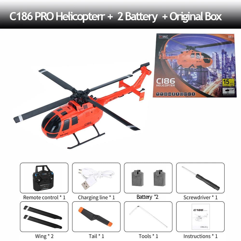 C186 PRO RC Helicopter: 4-Channel, 6-Axis Gyro