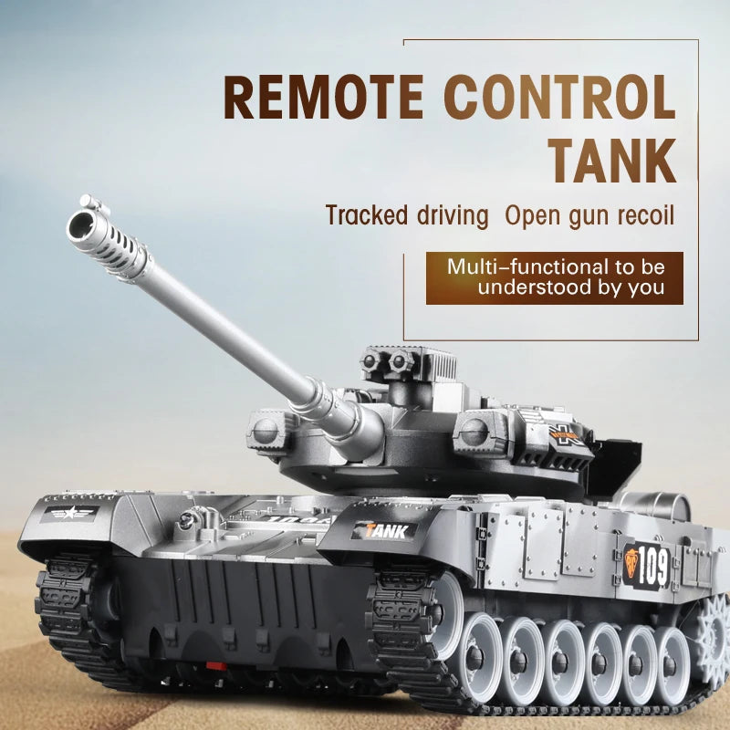 1/30 Large Rc Tank Battle Car Remote Control War Tanks Model Crawler Radio Control Machine Toys for Boy Children Kids Toys Gift