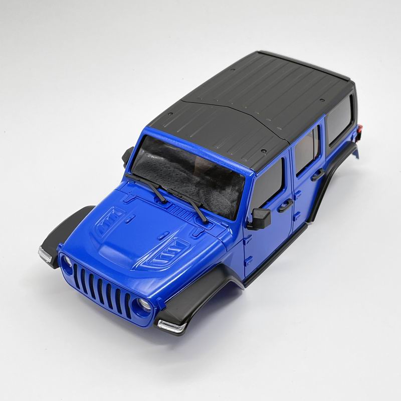 1 Piece Car Body Shell With LED Lights for 1/24 Remote Control Crawler (Blue)