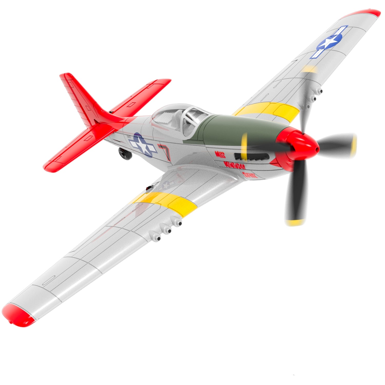 VOLANTEXRC Mustang P51 Easy Fly Warbird Beginner RC Airplane with Gyro Stabilizer Great Gift