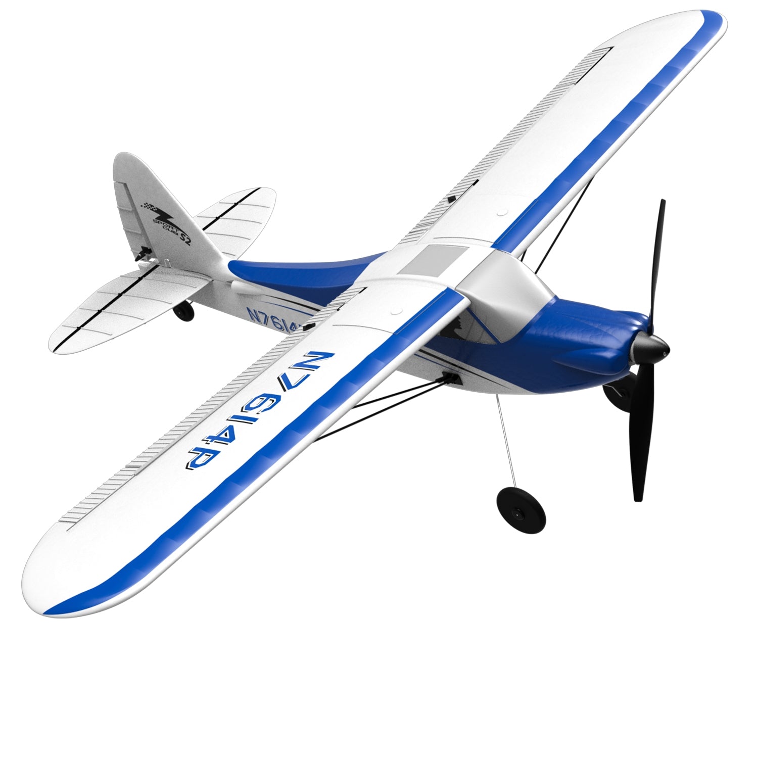 VOLANTEXRC Sport Cub 500 4Ch RC Trainer Airplane con 6-Axis Gyro One-key Aerobatic Park flyer (761-4) RTF Blue