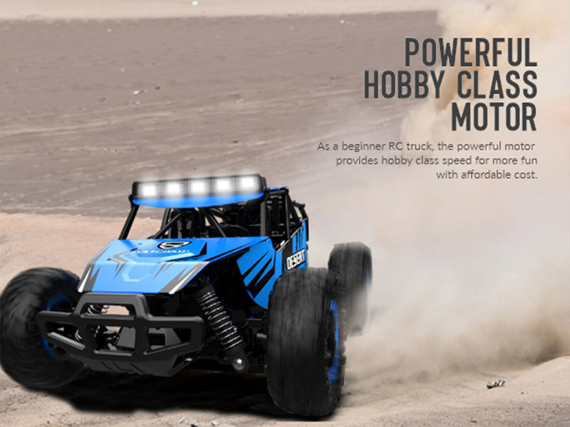 Racent 1:16 Scale All-Terrain Remote Control Rock Crawler Desert Racer (blue)