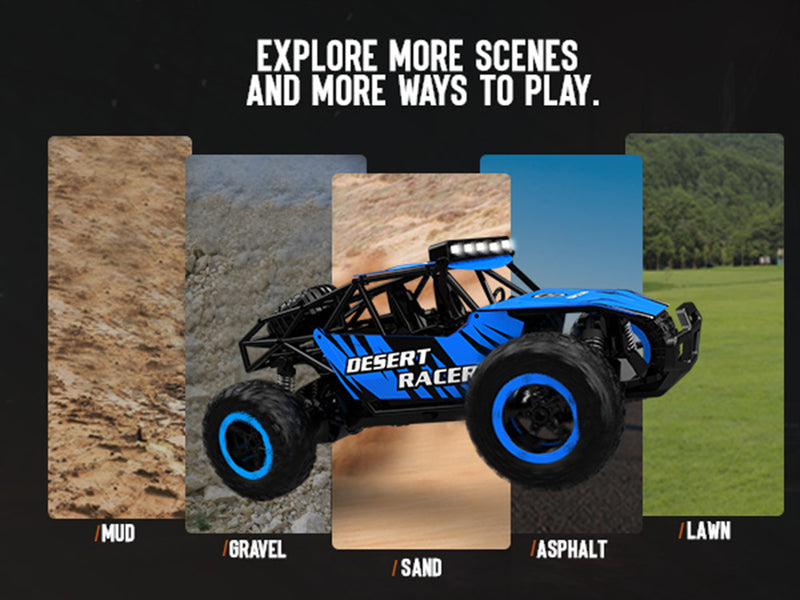 Racent 1:16 Scale All-Terrain Remote Control Rock Crawler Desert Racer (blue)