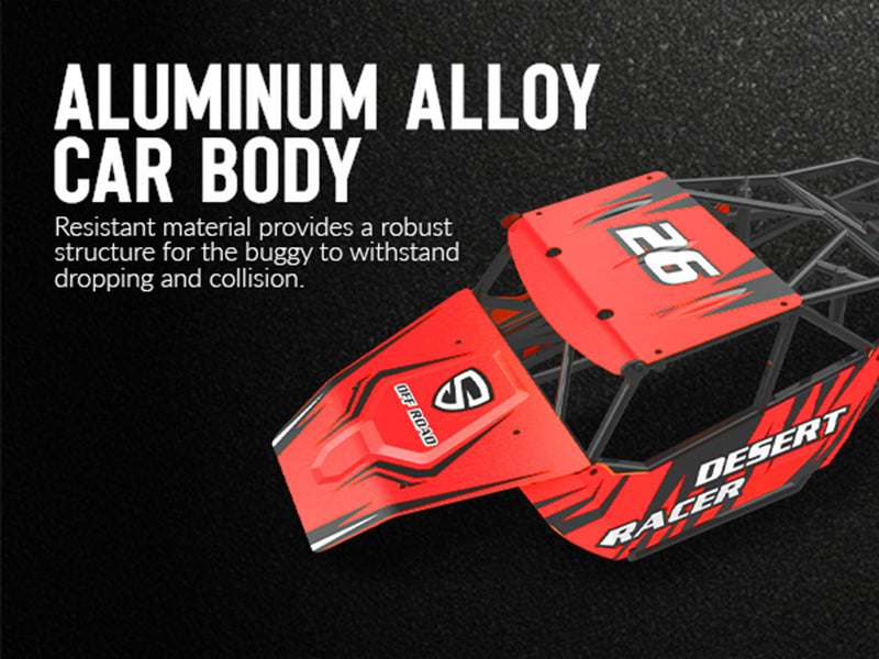 RACENT Desert Racer 1/16 RC Car for Kids All Terrain Remote Control Car RC Rock Crawler