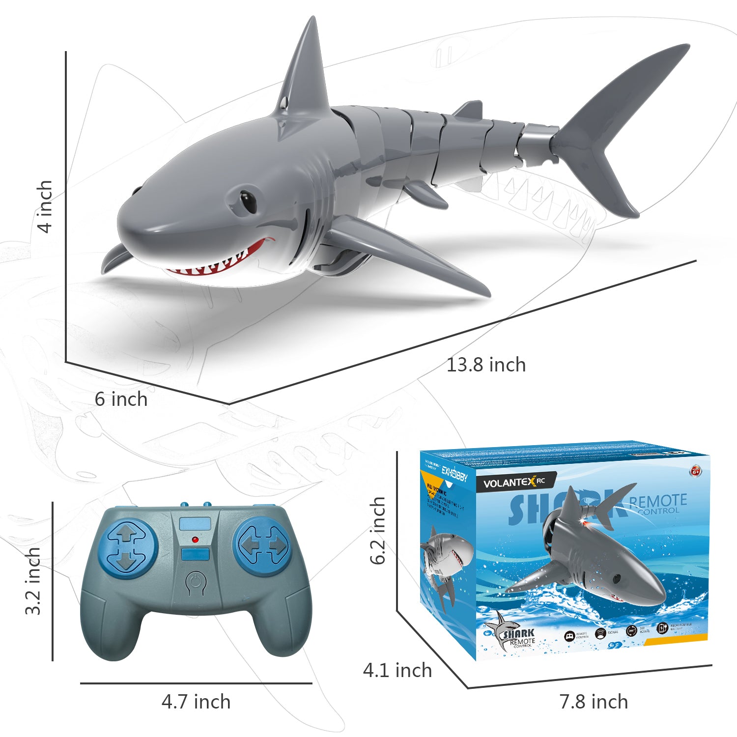 VOLANTEXRC RC Shark Toys Great Gift For Kids.