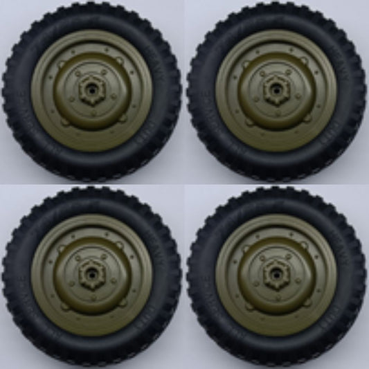 Ruedas de 4 Piezas para C8815 Willys Jeep 1/10