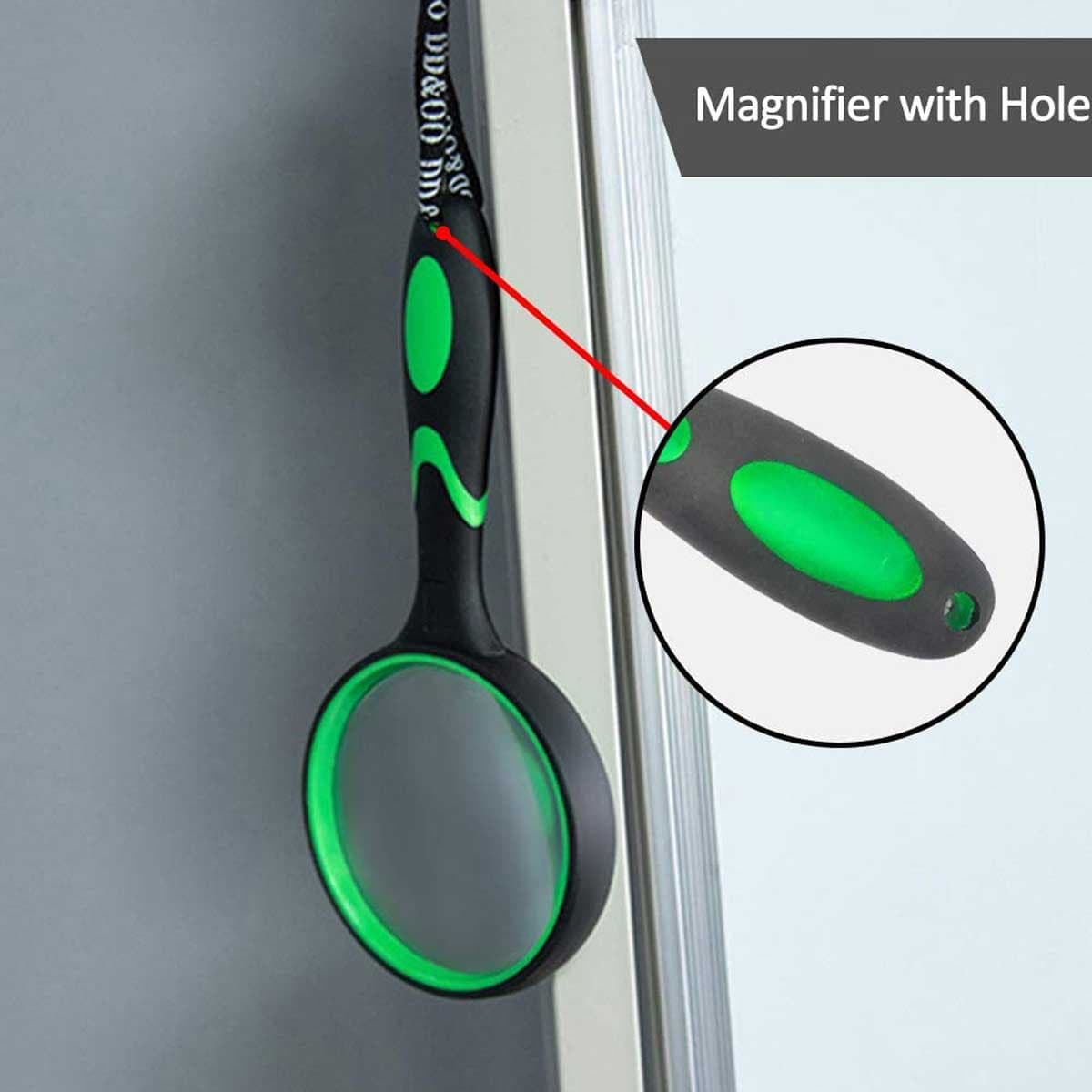Volantexrc Magnifying Glass 10x Handheld Reading Magnifier for Seniors & Kids (Green)