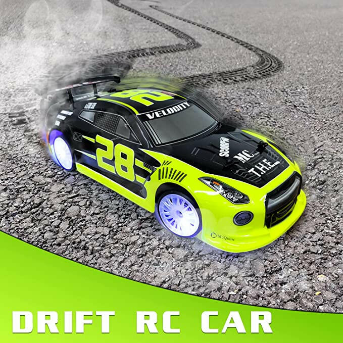 YUAN PLAN RC Drift Cars for Adults, 1/16 2.4GHz 4WD RC Cars RTR Drift Car  High Speed Remote Control Cars Vehicle with LED Lights Two Batteries and